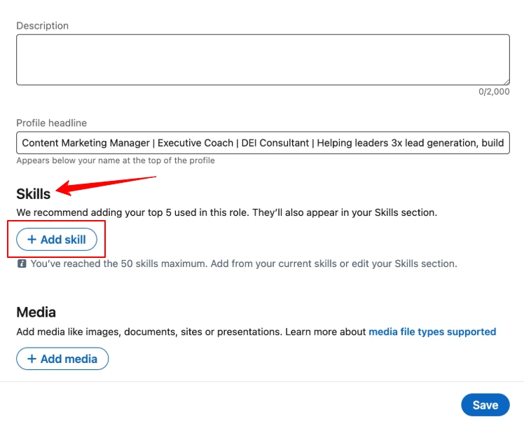 Adding LinkedIn Skills Strategy