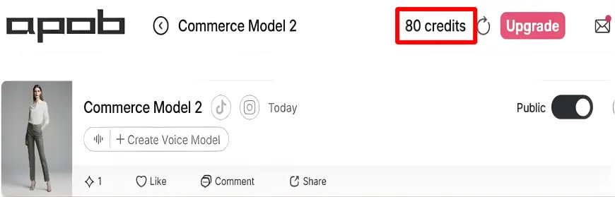 APOB AI 80 Free Credits