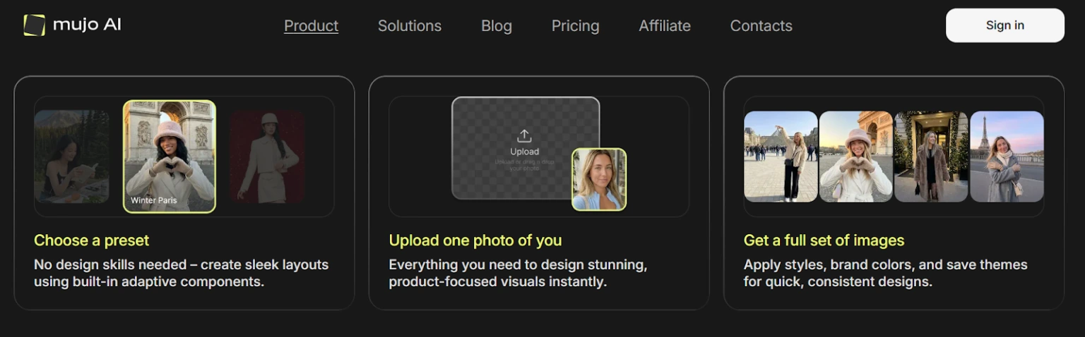 Mujo AI Photoshoot- How it works