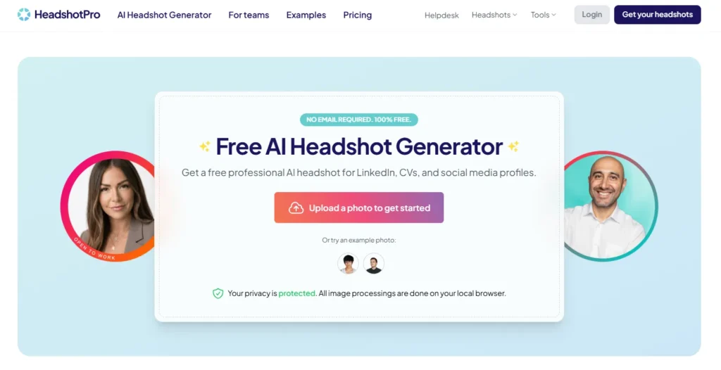 HeadshotPro - Free AI Headshot Generator