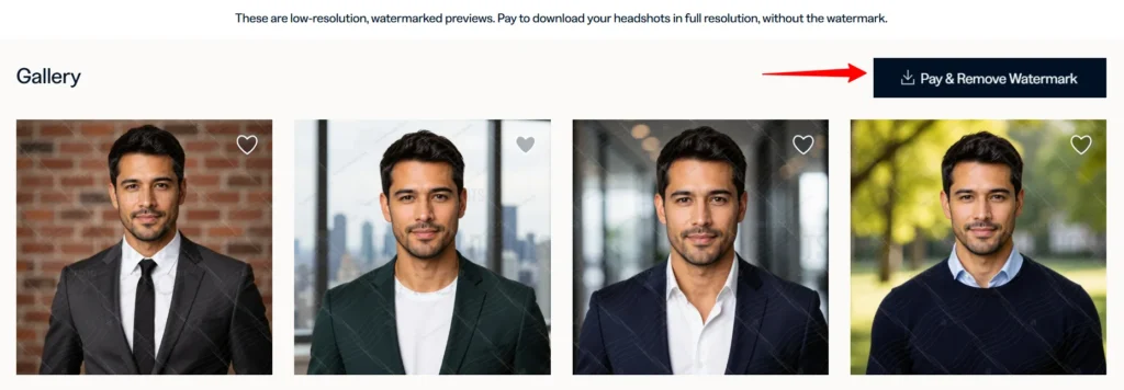 InstaHeadshot - AI headshots Preview & Pay
