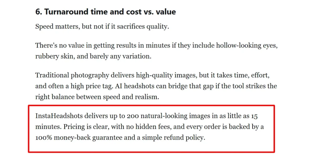InstaHeadshot - Refund Policy