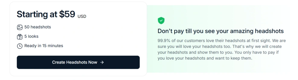 InstaHeadshots Starter Plan