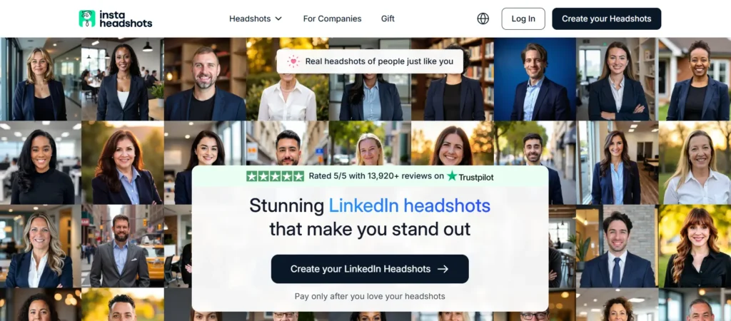 InstaHeadshots linkedin Headshot Generator