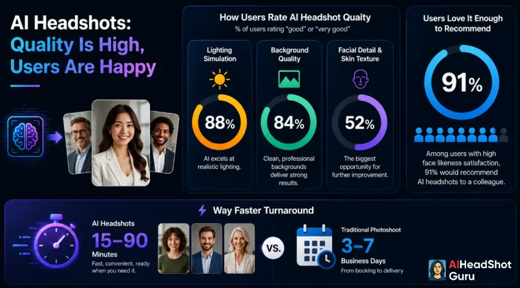 AI Headshot Quality & User Satisfaction Statistics