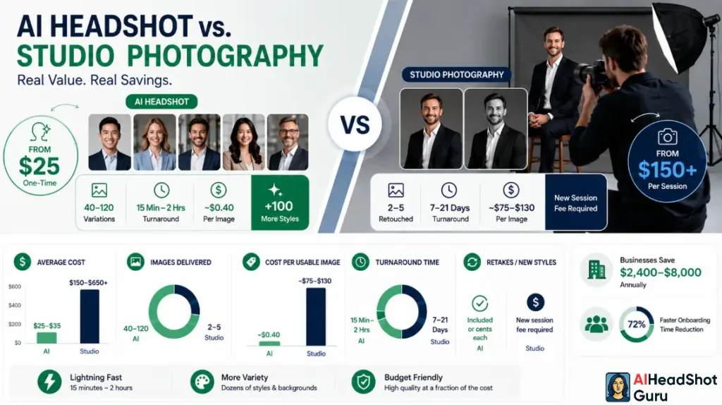 AI Headshot vs Studio Photography