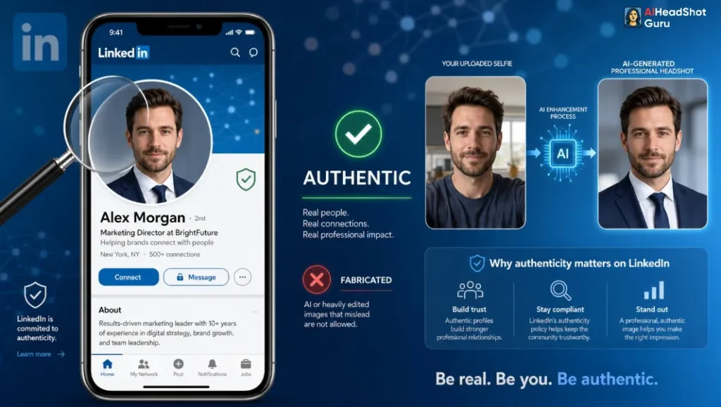 Authentic AI Headshots On LinkedIn