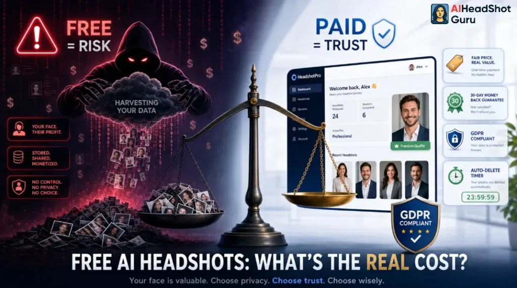 Free AI Headshots Data Risks