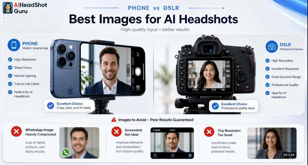 High Quality Input Better Headshots