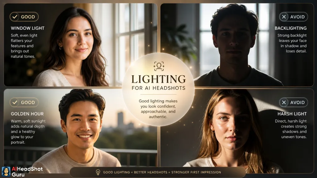 Lighting Guide for AI Headshots