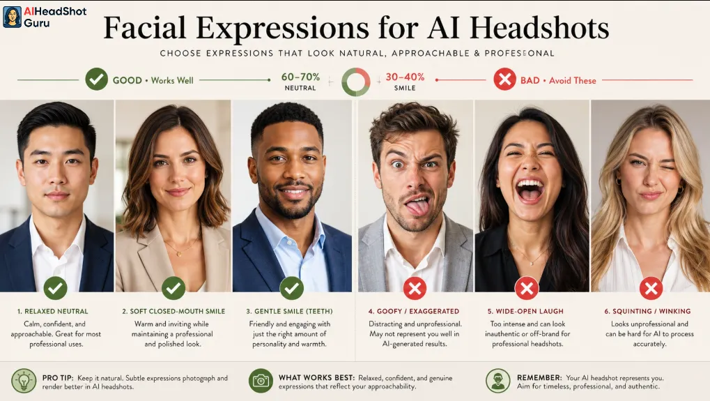 Professional Expressions Guide for Headshots